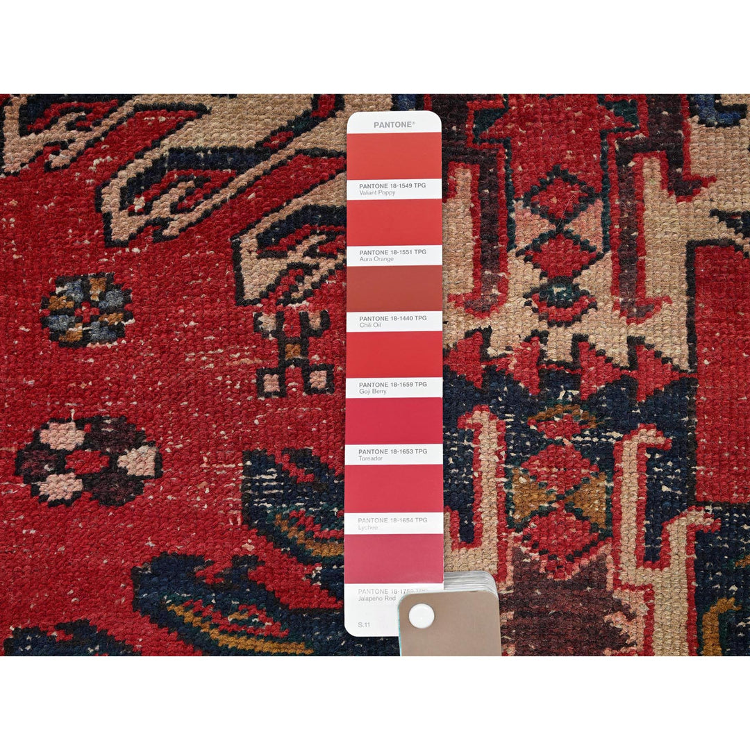 2'4" x 8'11" Vintage Hand Knotted Red Wool Runner Oriental Rug - MOA102986