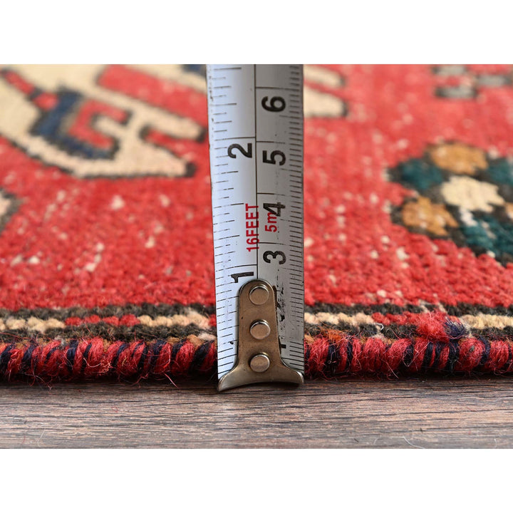 2'4" x 8'11" Vintage Hand Knotted Red Wool Runner Oriental Rug - MOA102986