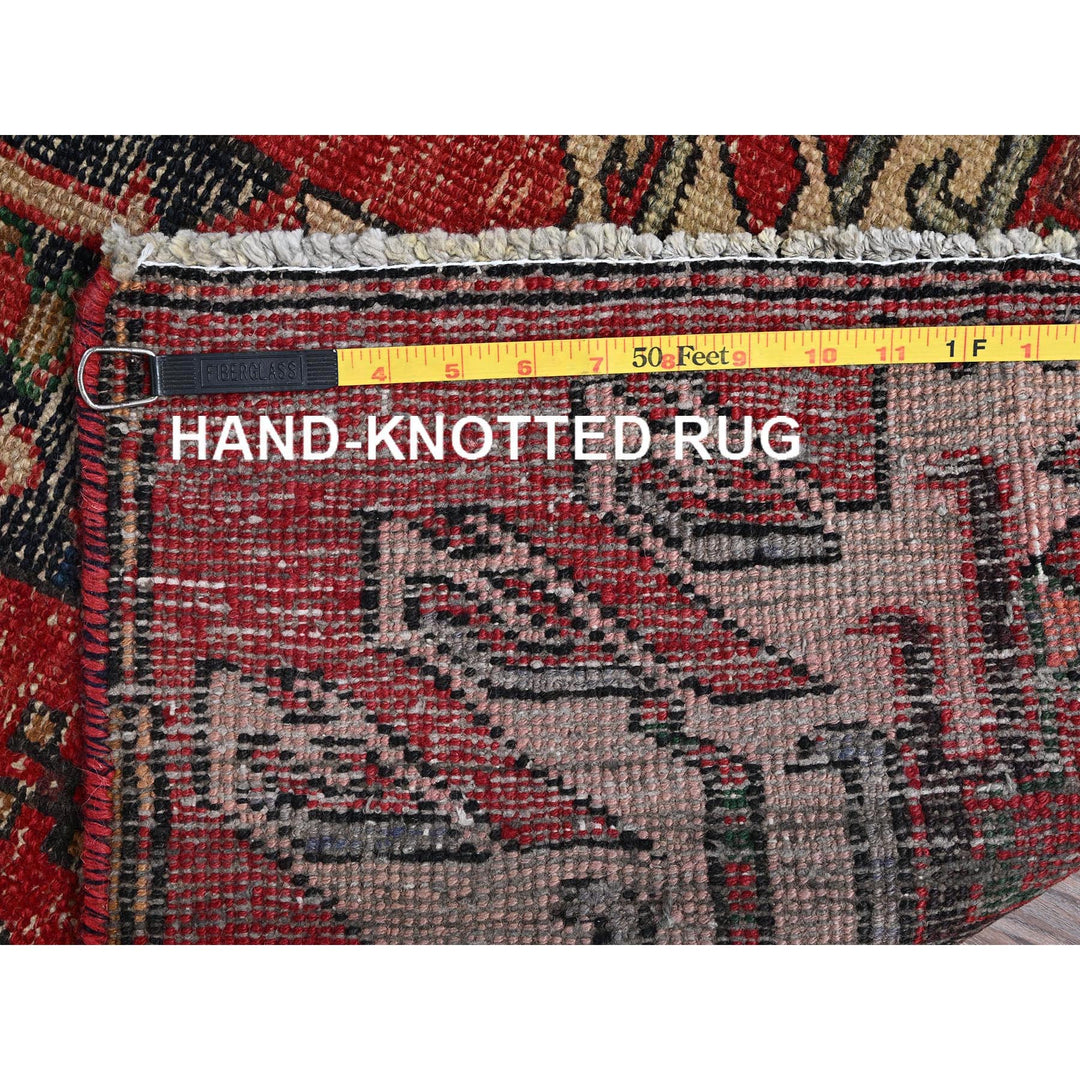 2'4" x 8'11" Vintage Hand Knotted Red Wool Runner Oriental Rug - MOA102986