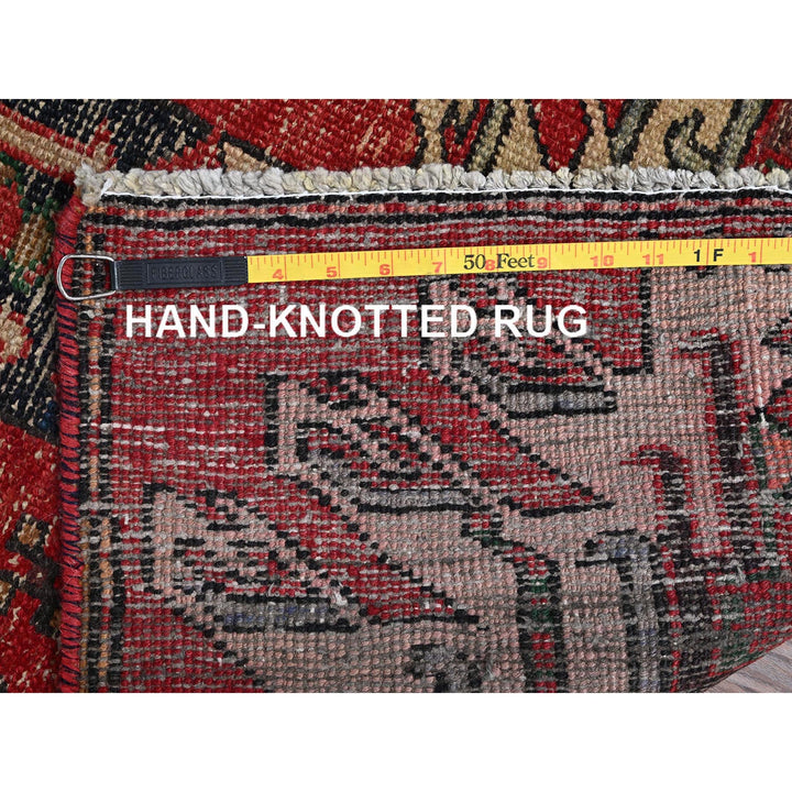 2'4" x 8'11" Vintage Hand Knotted Red Wool Runner Oriental Rug - MOA102986